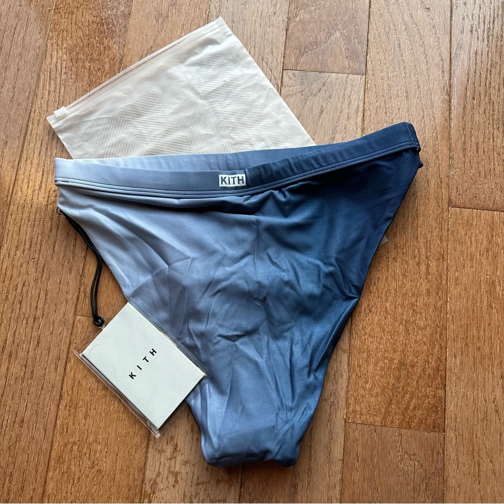 Brand New (NWT) Kith Olivia High-Waisted Bikini Bottom - Navy Ombré - Picture 8 of 10